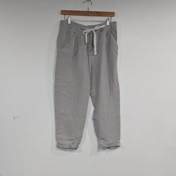 Aritzia Wilfred Allant Linen Blend Pants Light Grey Size 2 - Picture 2 of 4